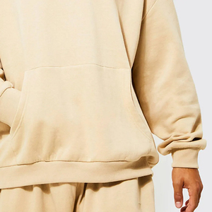 Chándal personalizado de 2 piezas, chándal en blanco de algodón 100%, sudaderas con capucha de algodón y pantalones para correr, chándales para hombres 2025 - Product Image 6