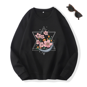 Logotipo personalizado impreso ropa elegante Venta caliente mujeres sudadera nuevo estilo impreso Mejor Algodón mujeres sudadera OEM suministro - Product Image 1