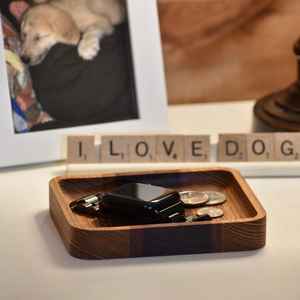 Modern Acacia Wood Tray with Custom Engraved Logo Eco-Friendly Bamboo Serving <b>Wooden</b> Tray Patterned - Product Image 4