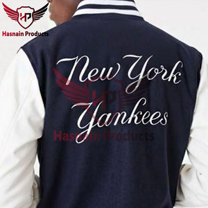 Custom Design Chenille Embroidery Logo Patch <b>Mens</b> Baseball <b>Jacket</b> <b>Long</b> Sleeves Sport Work School Wear Letterman - Product Image 4
