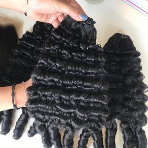 Fancy <b>Curly</b> Vietnamese Raw Hair <b>Extensions</b> Bone Straight Hair Vendors Vietnamese Cuticle Aligned - Product Image 6