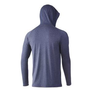 Camisas de pesca UV de manga larga para hombre con diseño de camuflaje con logotipo personalizado 2025, poliéster que absorbe la humedad con juegos de sublimación con capucha - Product Image 4