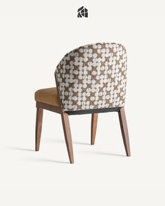 Silla de Comedor Zelvarielle de Madera de Teca Sólida de Lujo, Muebles de Comedor Premium Hechos a Mano, Elegantes y Modernos de Mediados de Siglo, con Microfibra - Product Image 4