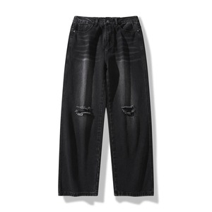 กางเกงยีนส์ผ้ายืดสำหรับผู้ชายออกแบบได้ตามต้องการเสื้อผ้าแนวสตรีทฮิปฮอปสไตล์วินเทจ3D - Product Image 5