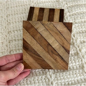 Posavasos de madera ecológicos con alfombrilla de tamaño de logotipo personalizado al por mayor para bebidas, café, té, cocina, posavasos de madera - Product Image 6