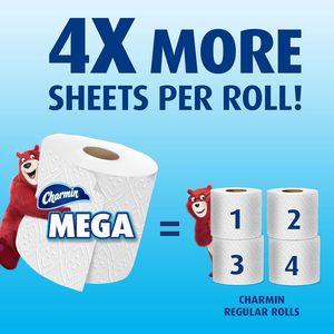 CharminUltra Strong <b>Toilet</b> Paper, <b>24</b> Mega <b>Rolls</b> = 96 Regular <b>Rolls</b> - Product Image 2