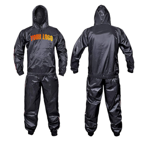 Traje de Sauna de Fibra de Poliéster 2025, Nuevo y Popular, para Ejercicio Físico, Gimnasio, Entrenamiento, Pérdida de Peso, 2 Piezas, Color Negro Personalizado - Product Image 2