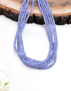 ลูกปัดแทนซาไนต์เจียระไน 1 เส้น ธรรมชาติ สำหรับทำเครื่องประดับอัญมณี - Product Image 2