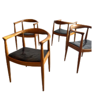 Chaises de salle à manger inclinables modernes avec des cadres en teck ancien durable et des sièges rembourrés en mousse confortables pour les villas et les écoles - Product Image 2
