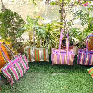 ถุงผ้าไนลอนรีไซเคิลสำหรับตลาดอินเดียถุงช้อปปิ้งทำจากพลาสติกโพลีโพรพิลีนอย่างยั่งยืนถุงซักผ้าผลิตในอินเดีย - Product Image 1