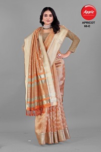 Saree de lino suave con tejido elegante, tela tejida a mano Natural para mujer, étnico ligero para uso diario de verano, ocasión festiva - Product Image 4