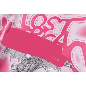 Haute qualité perdu complexité rose délavé fermeture éclair diamant clouté logo imprimé lavage homme et femme à capuche - Product Image 2