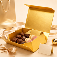Boîte cadeau magnétique de luxe écologique en or rose métallisé avec logo personnalisé en feuille d'or, emballage rigide pour coffrets cadeaux de fêtes