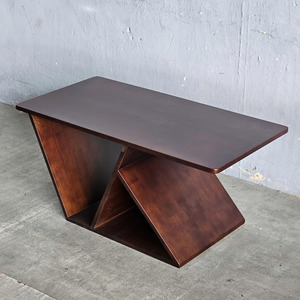 โต๊ะกาแฟไม้ยางพาราทรงสี่เหลี่ยมทันสมัย ขนาด 100x50x45 ซม. ปรับเปลี่ยนได้ ทนทาน เฟอร์นิเจอร์ห้องนั่งเล่น ใช้ภายในอาคาร โครงเหล็ก - Product Image 4