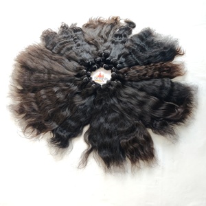 Paquetes indios procesados Natural 100% Remy máquina de ondas profundas doble trama Color Natural negro mujeres ninguna extensiones de cabello humano - Product Image 3