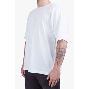 Camiseta de punto unisex oversize informal básica 240g-300g, cuello redondo, ajuste holgado, manga corta, estilo urbano, transpirable, bordada, para fitness - Product Image 1
