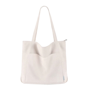 Polyester Tote <b>Bag</b> with <b>Long</b> Handle Zipper Pockets 45 X 40 X 11 cm Custom for Practical Gift - Product Image 1