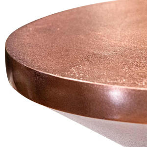 Table d'appoint en aluminium de style traditionnel, plateau rond en métal, table pliante artisanale pour salon et chambre à coucher - Product Image 3