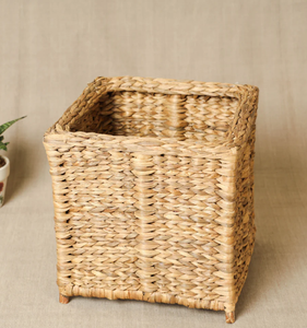 Paniers de rangement multi-usages écologiques en bambou tressé naturel, bacs organisateurs carrés pour étagères, organisateurs de jouets pour placards - Product Image 2