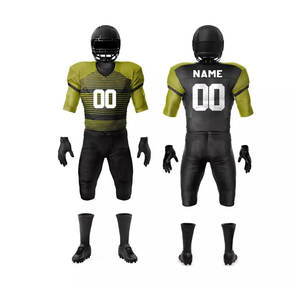 Conjunto de uniforme de fútbol americano para adultos personalizable de alta calidad Técnica de sublimación transpirable Incluye nombre del equipo corto - Product Image 1