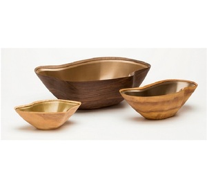 New Trends Food Serving Wooden Bowl Used for Kitchenware <b>Tabletop</b> Dinner Serving Bowl With High Quality Wedding Decoration - Product Image 1