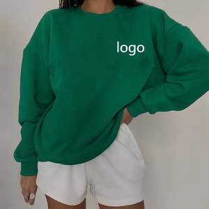 Sweat-shirt à col rond en polaire surdimensionné avec logo personnalisé pour femmes Pull à capuche avec techniques imprimées pour automne hiver tenue décontracté - Product Image 3