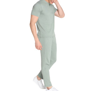Custom Logo Printed <b>Summer</b> <b>Men</b> T-Shirt and <b>Trouser</b> Set-Stylish High Street Design Breathable Polyester/Cotton Fabric - Product Image 4