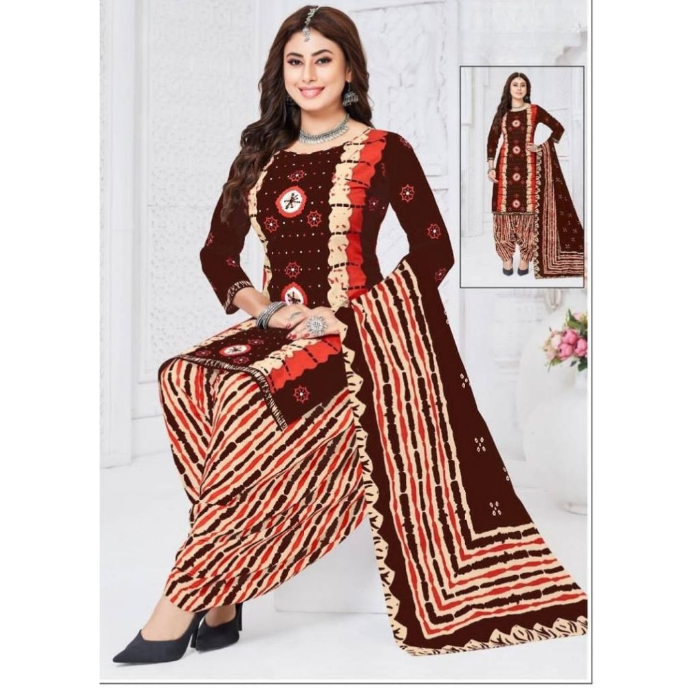 Deals Cotton Bandhani Dress Material Soft & Breathable Cotton Fabric |  Alibaba.com
