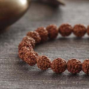 NOVAMART Fine Certified 5 Mukhi Indonesia Rudraksha Bracelet Jupiter Hindu <b>Men</b> Women Natural Ball Shape Astrological Benefits Po - Product Image 3
