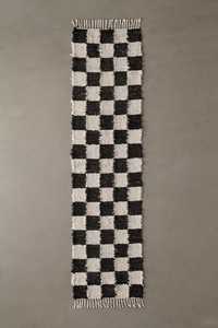 Alfombra de Estilo Checkerboard Geométrico, Tejida, Ecológica, Reversible, de Algodón - Product Image 3