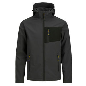 Vestes Softshell légères à fermeture éclair intégrale pour hommes avec doublure polaire Hiver Automne Randonnée en plein air Manteaux chauds Poches Motif Décoration - Product Image 1