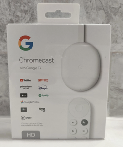 Google Chromecast with Google TV Media Streamer HD - Snow (GA03131-US) NEW - Product Image 1