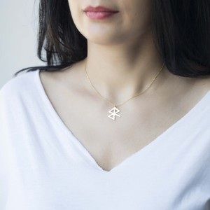 Collar con Diseño del Símbolo de los Vikingos, Joyería de Plata de Ley 925 Hecha a Mano en Turquía, Venta al Por Mayor - Product Image 2