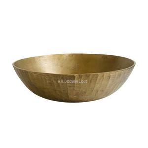 Bol de service décoratif en aluminium pour la cuisine à la maison, bords cassés, argent et or, hôtels et dessus de table, bol à mélanger Offre Spéciale bol à fruits - Product Image 4