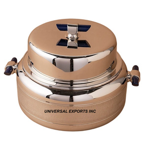 Marmite en acier inoxydable finition or dernière nouvelle collection de chauffe-plats décoratifs meilleure qualité casserole en métal de luxe - Product Image 3