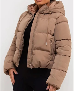 OEM Thick <b>Cropped</b> <b>Puffer</b> <b>Jacket</b> for <b>Women</b>/Girls Long Sleeves Female <b>Jackets</b> / Wholesale <b>Cropped</b> Breathable <b>Jackets</b> Crop Top - Product Image 3