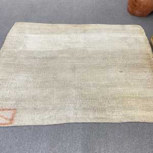 พรมตุรกี ขนาด 4.9x6.1 ฟุต พรมวินเทจ สีเทา พรมขนสัตว์แท้ - Product Image 2