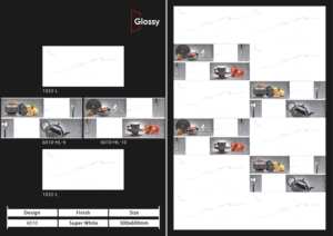 Carreaux muraux en céramique 300x600mm pour salle de bain et cuisine, finition brillante ou mate, texture effet sucre, pour murs intérieurs. - Product Image 2