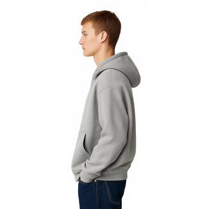 Top qualité vente entière hommes fermeture éclair surdimensionné sweats à capuche personnalisés 100% coton polaire tissu décontracté cordon - Product Image 4