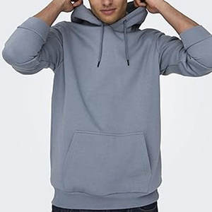 Regular Fit Hooded <b>Sweatshirt</b> Full Sleeves Solid for Unisex (XXL) <b>Grey</b> Custom Pullover Men's Hoodie Unisex With Logo Hoodies - Product Image 2