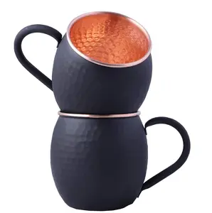 Màu đen hoàn thành tinh khiết Đồng bia & cà phê Mug bán chạy nhất nhà bếp trang trí đồng Mug tại bán buôn tỷ lệ