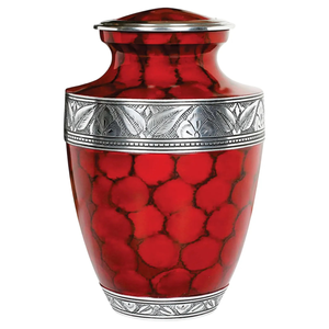 Handcrafted Red Meena Coated Aluminum Cremation Urns Elegant <b>Keepsake</b> & Adult Urns Leakproof Engravable <b>Memorial</b> Urns - Product Image 4