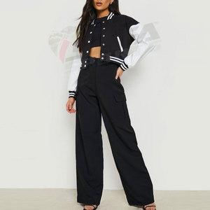 Chaqueta universitaria de lana de algodón de secado rápido de la mejor calidad, colores personalizados de punto para adultos, jóvenes, béisbol, transpirable, teñido liso - Product Image 3