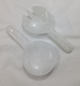 Ensemble de cuillère et de fourchette à salade en résine de haute qualité Vaisselle de fête moderne Écologique et lavable au lave-vaisselle - Product Image 1