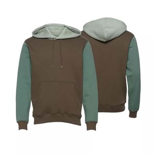 100% algodón OEM peso pesado en blanco sudaderas con capucha de gran tamaño hombres logotipo personalizado bordado impresión Color bloque sudaderas con capucha ropa de invierno básicos - Product Image 6