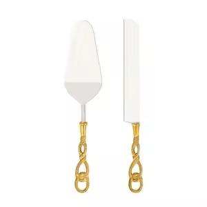 Metal Cake Server Set Stainless Steel Dessert Serving Utensil Elegant Party Tableware Wedding <b>Pastry</b> <b>Cutter</b> Kitchen Tool - Product Image 2