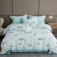 Drap-housse imprimé personnalisé de style américain sophistiqué luxueux doux Cool Tencel Premium 60s 80s 100s ensemble de literie moderne pour la maison
