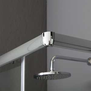 Cabina de Ducha Económica Cromada Lima de 70x90 con Vidrio de 4mm, Marco Cromado de 90x70 Pulgadas, Cortinas de Ducha de Calidad - Product Image 4