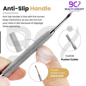 Nail Cuticle Pusher Cuticle <b>Remover</b> Cuticle Trimmer Spoon Shaped Nail Cleaner Dual Sided Manicure Pedicure <b>Tools</b> - Product Image 6