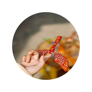 ARTESANÍA DE VIETNAMESA BAMBÚ DRAGONNFLY JUGUETES DE EQUILIBRO JUGUETES DE BAMBÚ DE LOTO AZUL - Product Image 1